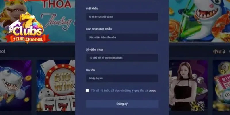 3 bước đăng ký trở thành hội viên tại 7CLUB