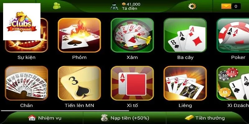 Các tính năng nổi bật của game bài 7Club