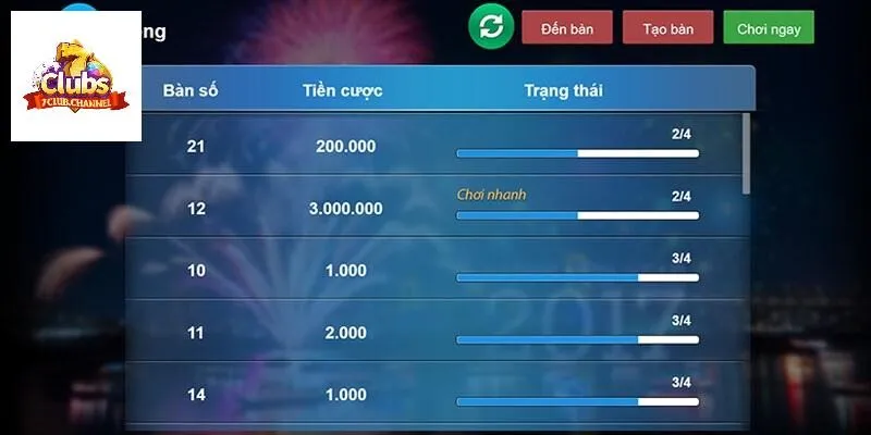 Tham gia chọn bàn cược đánh liêng chuyên nghiệp