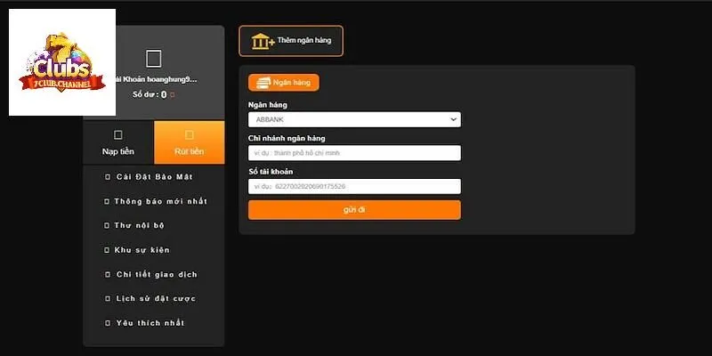 Quy trình rút tiền 7Club cực chi tiết